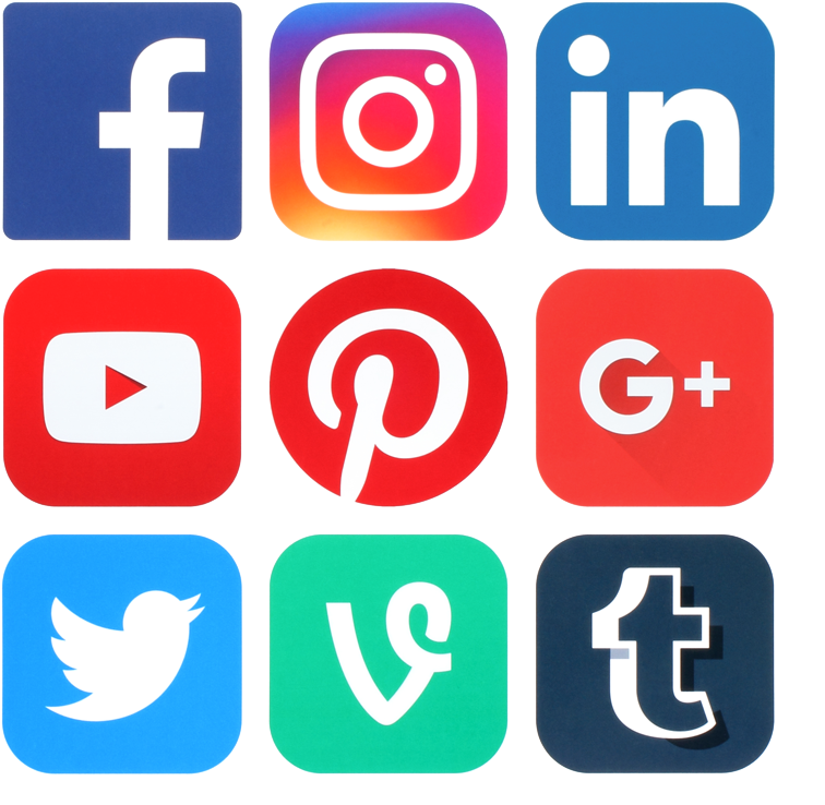 Facebook Instagram YouTube Logo PNG Download gratuito