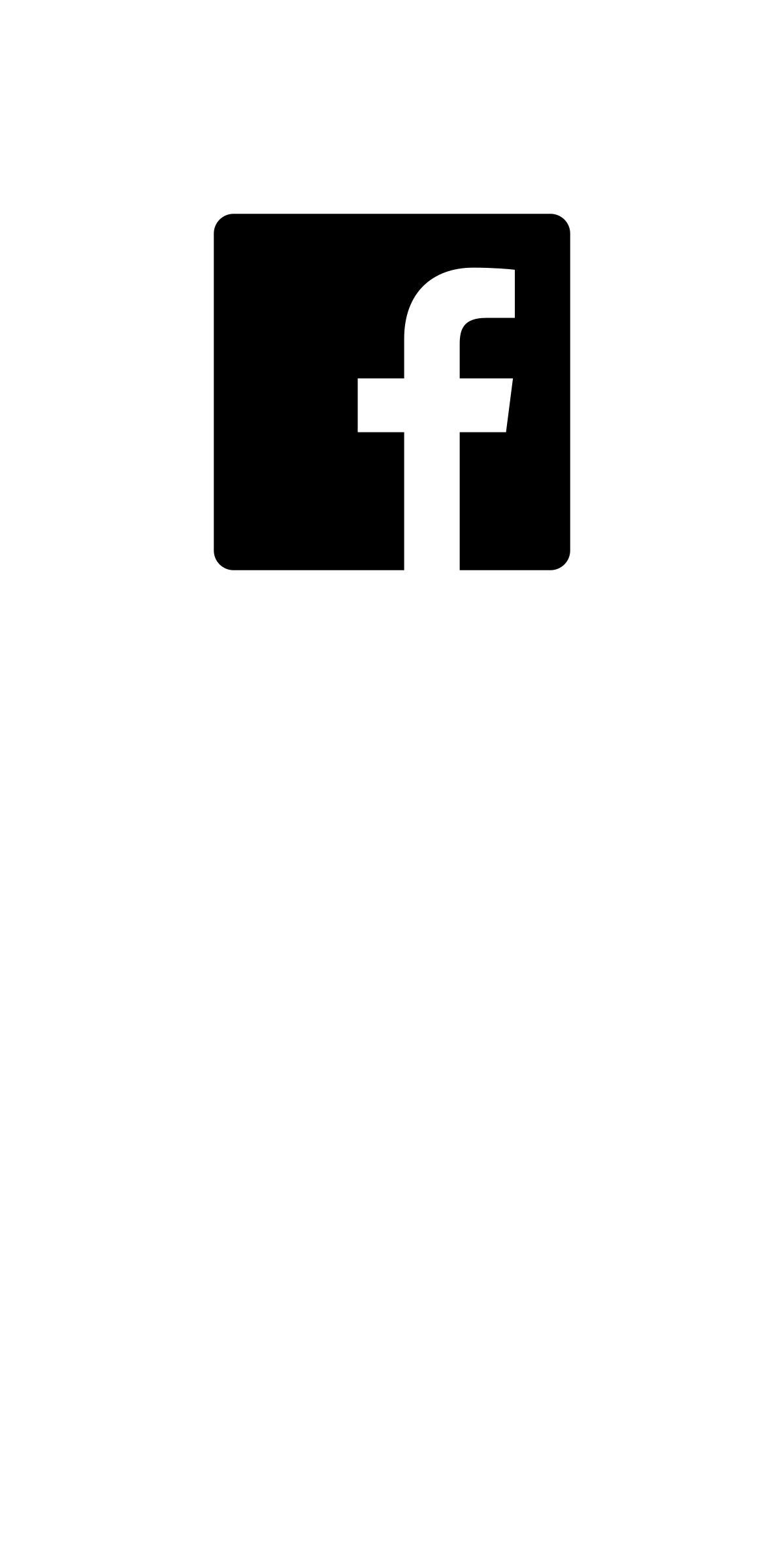 Immagine di Facebook logo in bianco e nero PNG Immagine Trasparente