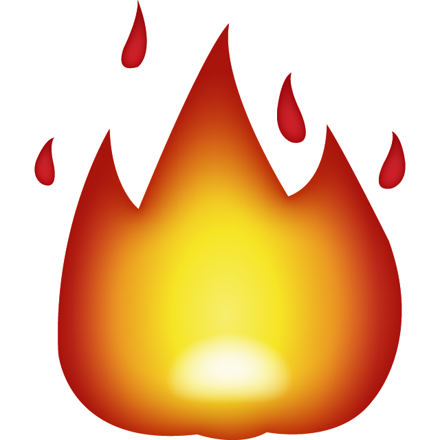 Fire Emoji PNG Background Image