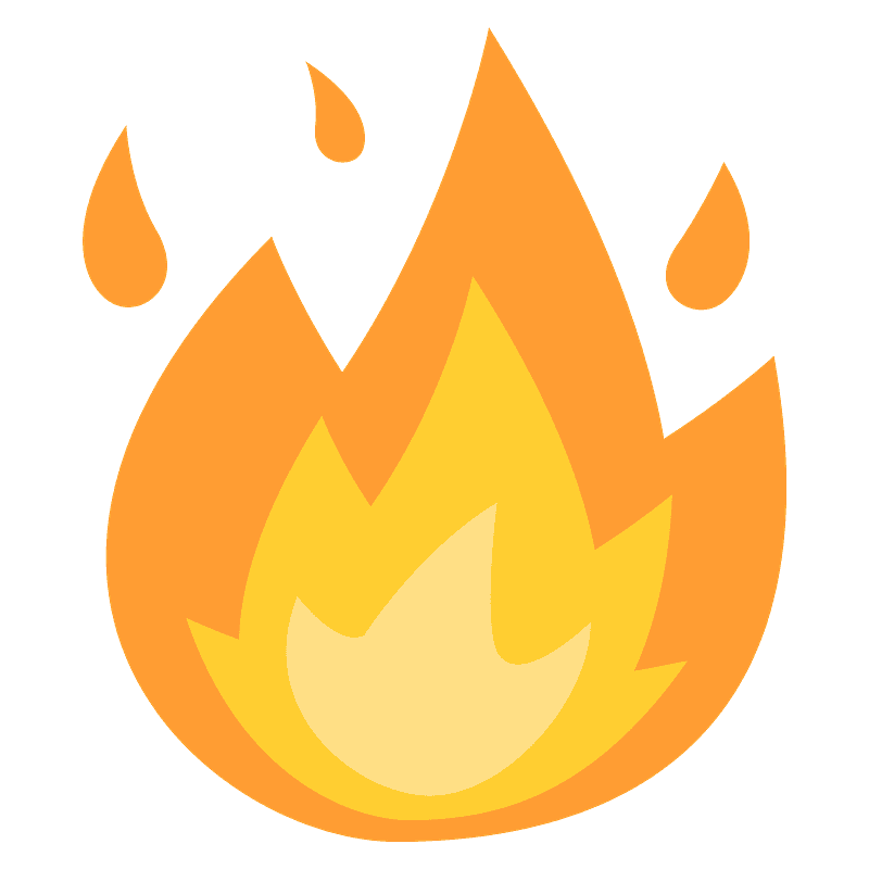 Feuer emoji PNG Bild transparent