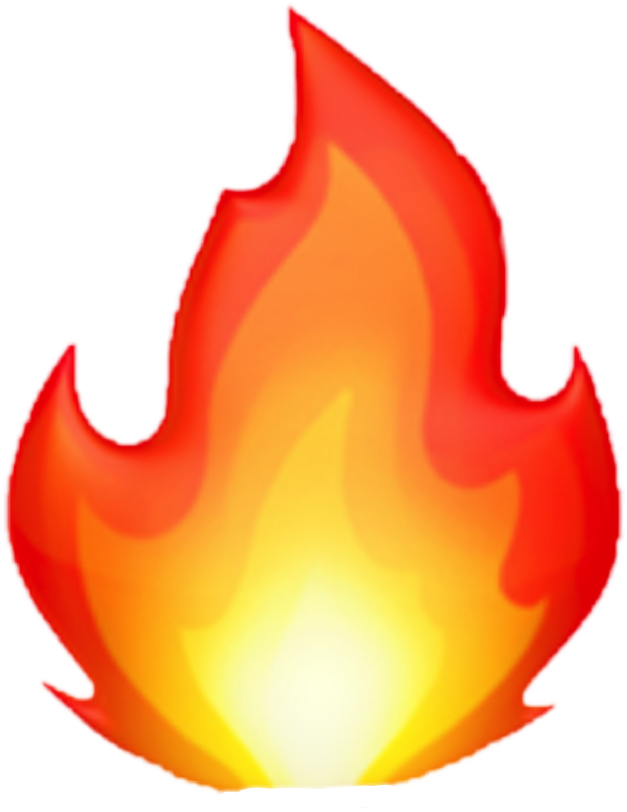 Огонь emoji PNG картина
