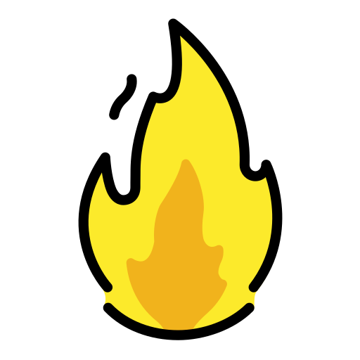 Огонь Emoji PNG Прозрачное изображение