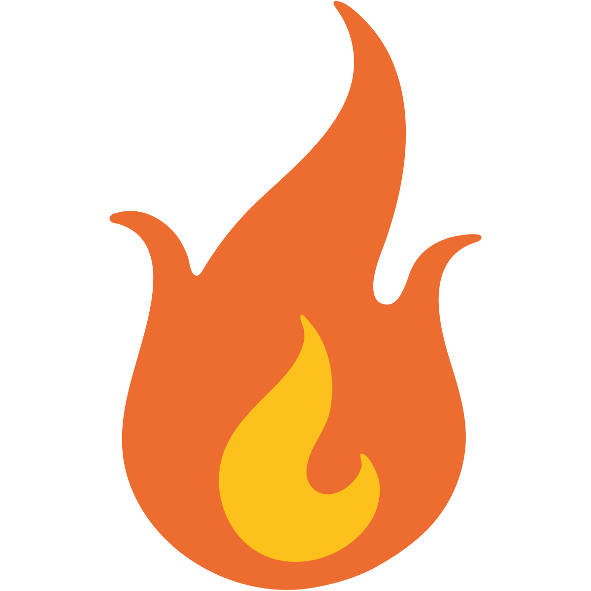 Огонь Emoji прозрачный фон PNG