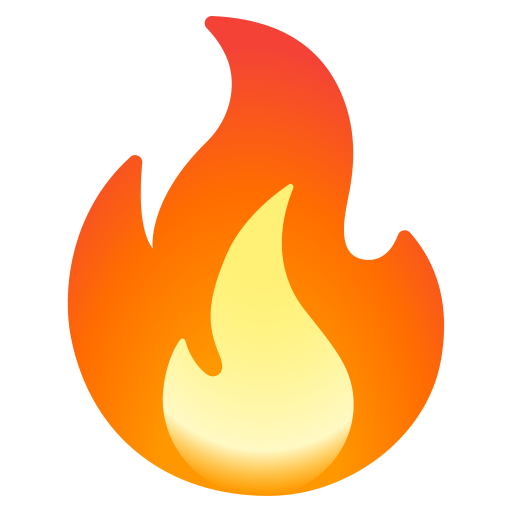 Огонь Emoji прозрачный образ