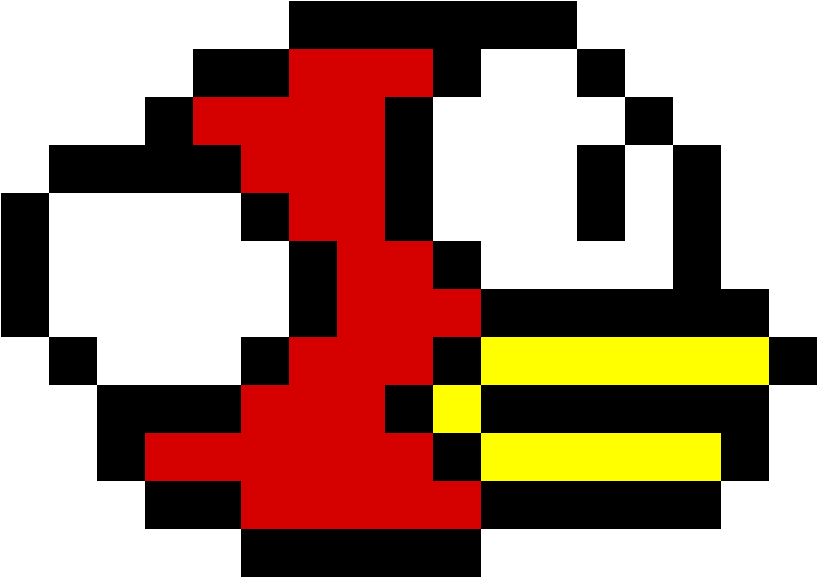 Flappy Bird Pixel Art Free PNG-Afbeelding