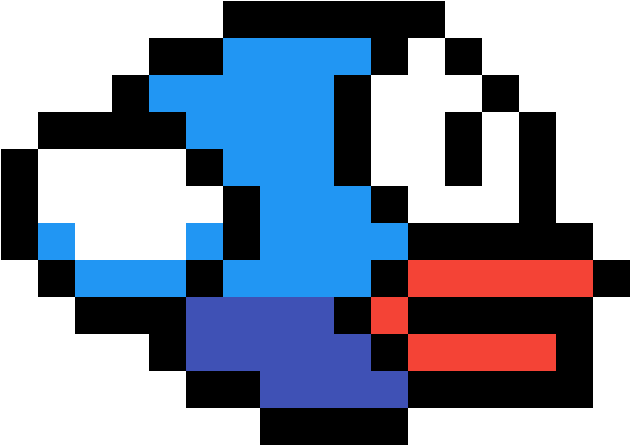 Flappy Bird Pixel Art PNG Background Image
