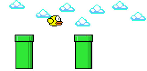 Flappy Bird Pixel Art PNG Image Background