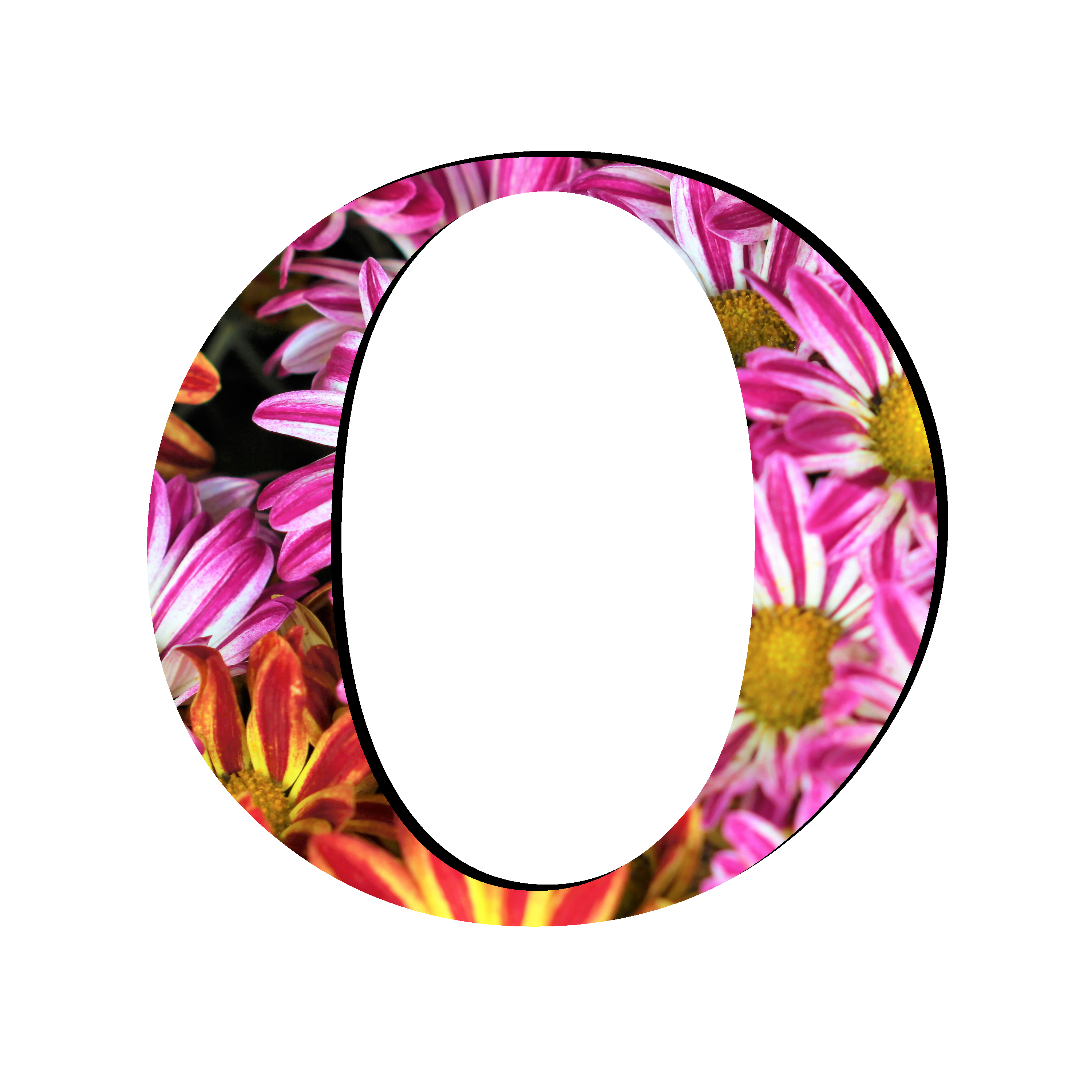 Floral letters PNG achtergrondafbeelding