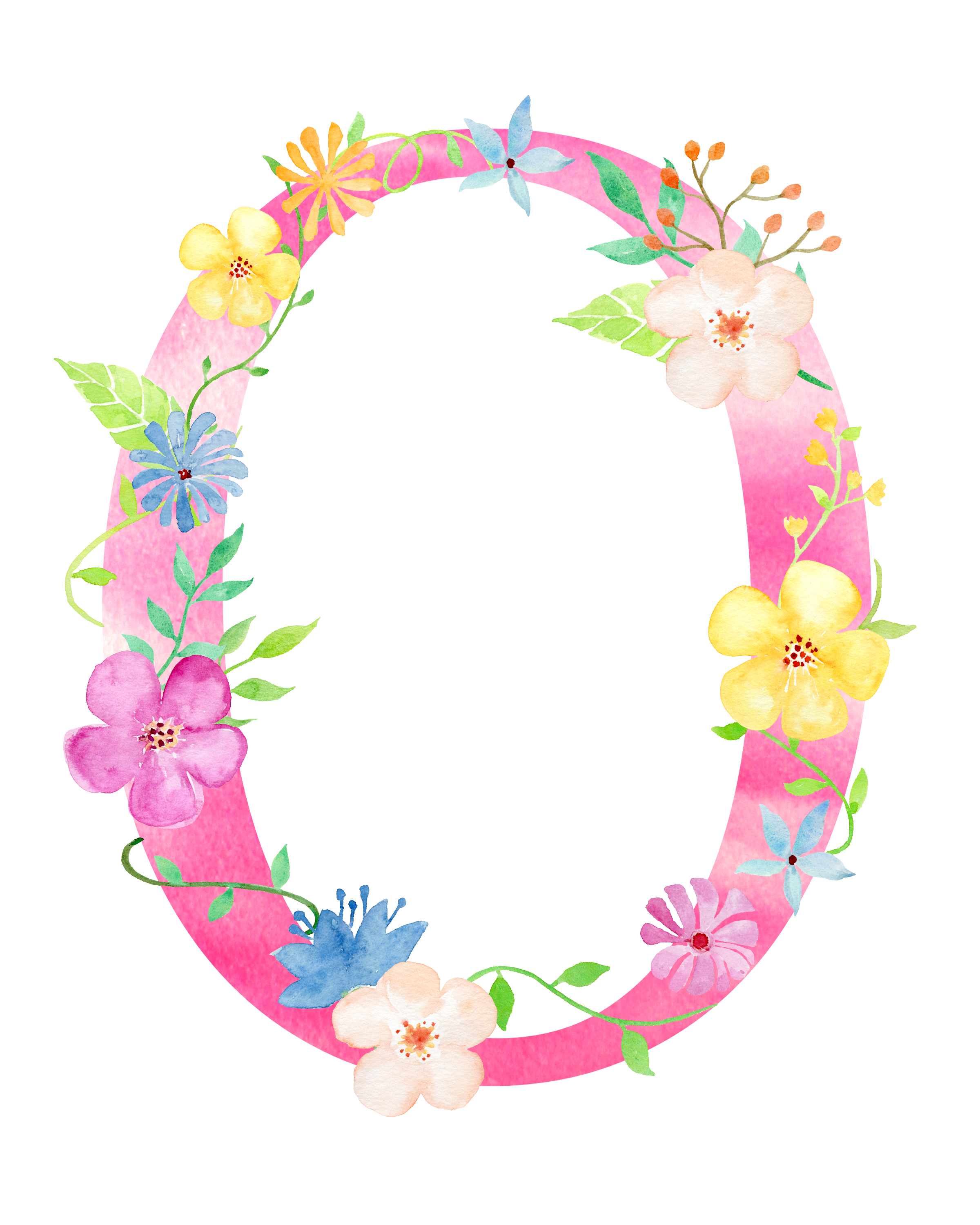 Floral Letters PNG Download Image