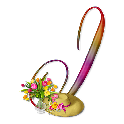 Floral Letters PNG Image Transparent