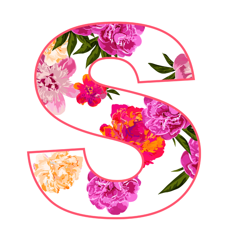 Floral Letters PNG Picture