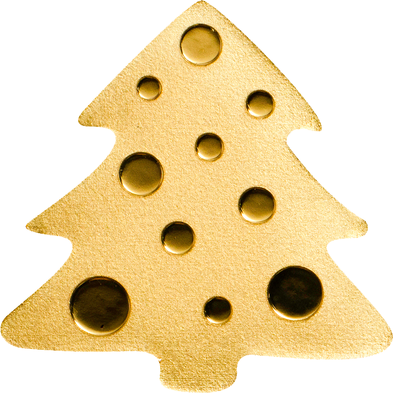 Gold Christmas Tree PNG Image Transparent Background
