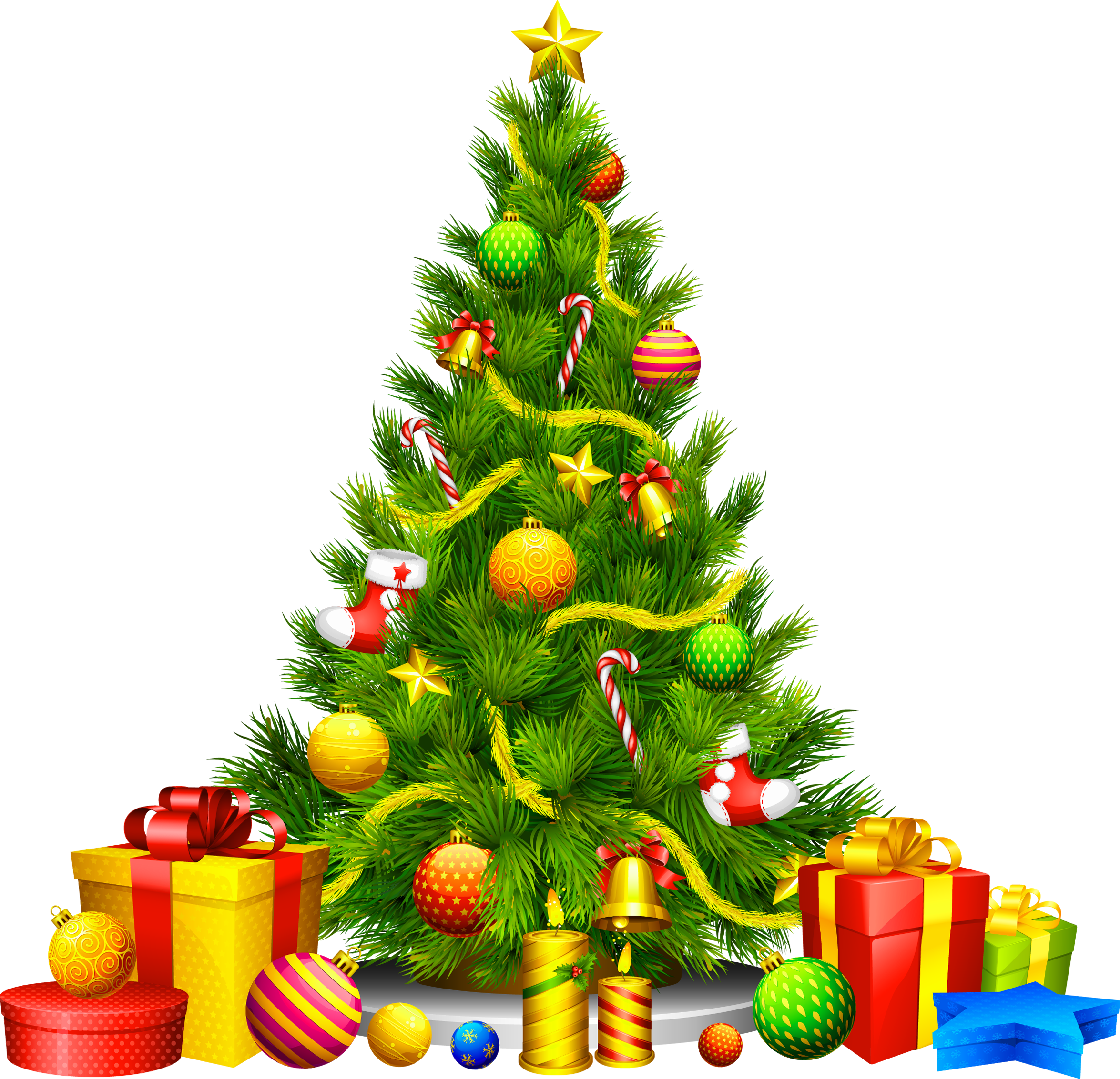 Green Christmas Tree PNG Download Image