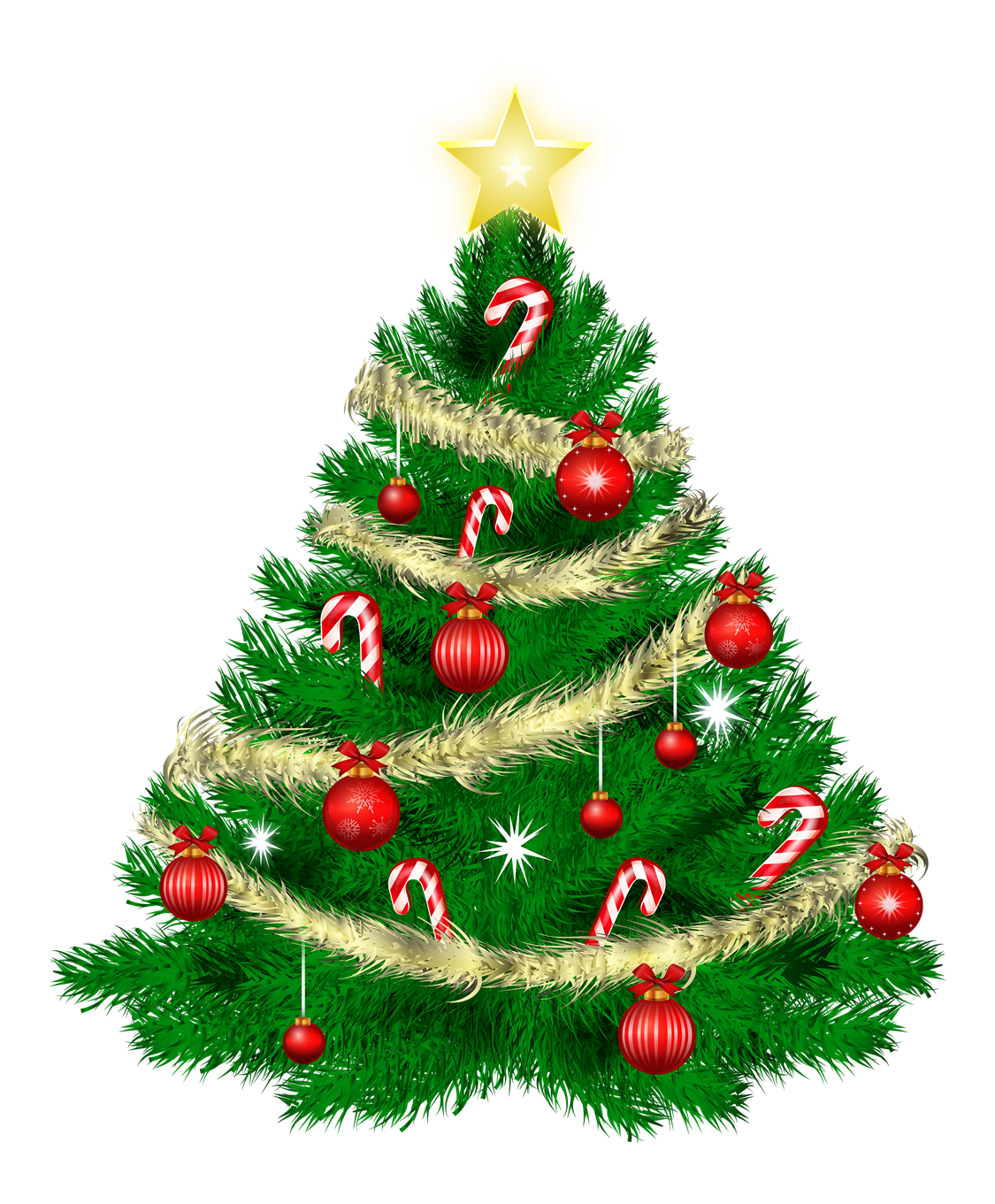 Green Christmas Tree PNG Free Download