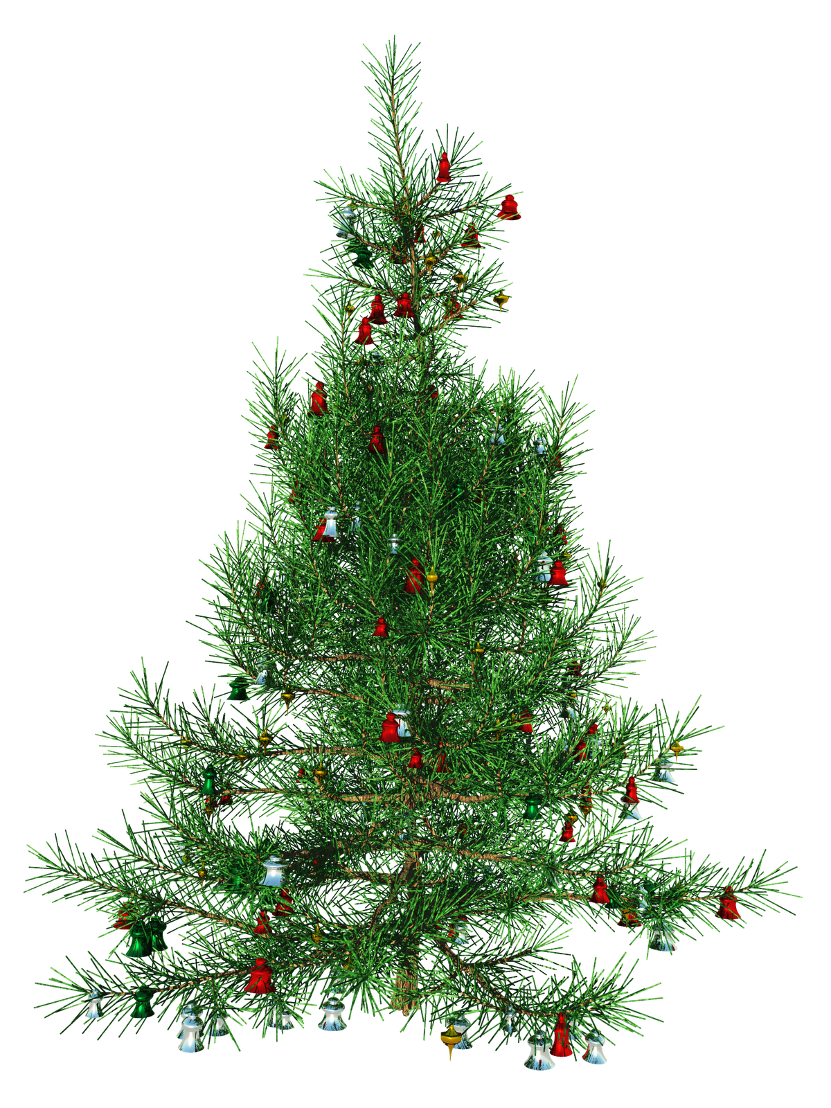 Fondo Transparente de la imagen del árbol de navidad verde
