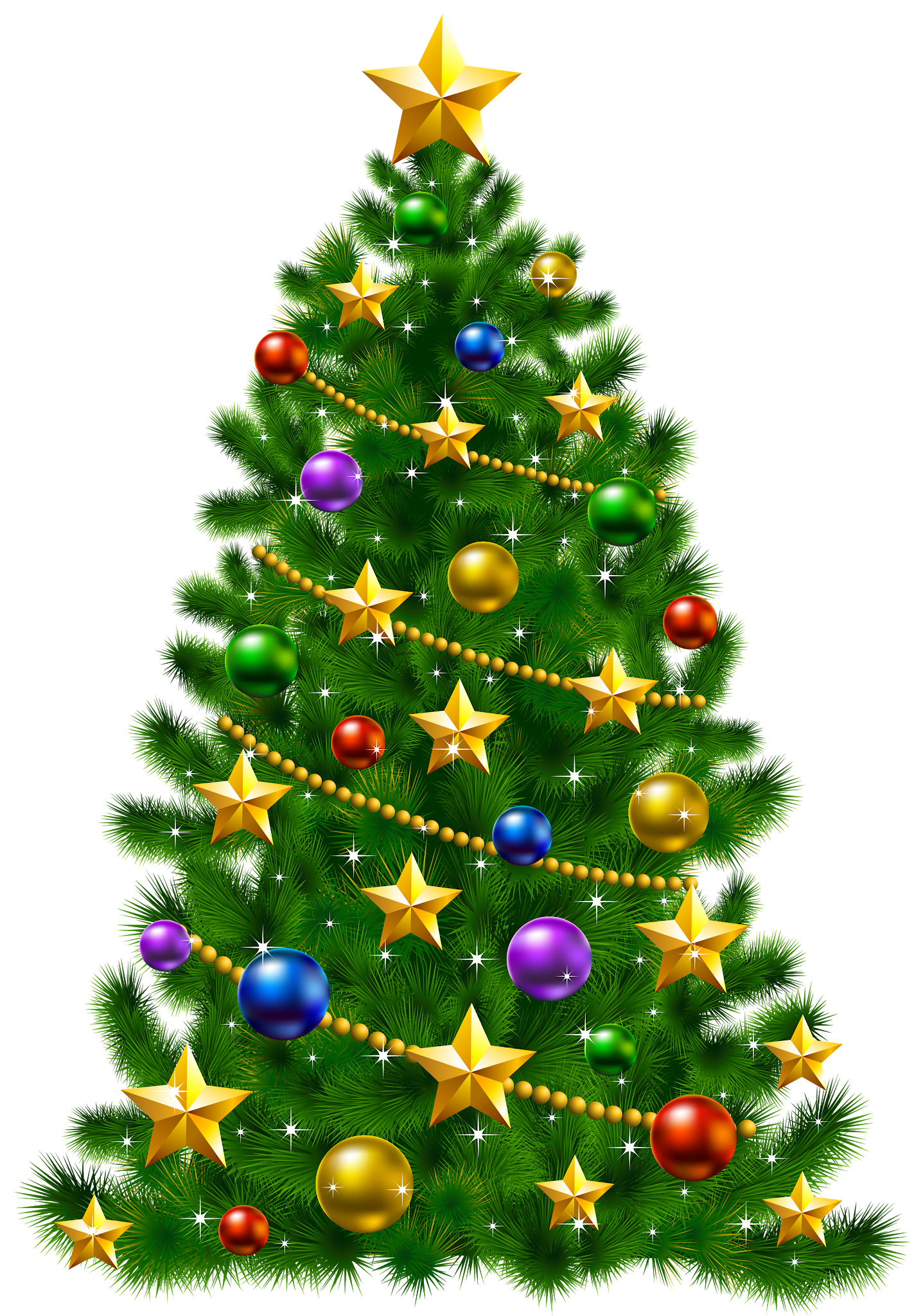 Green Christmas Tree PNG Image Transparent