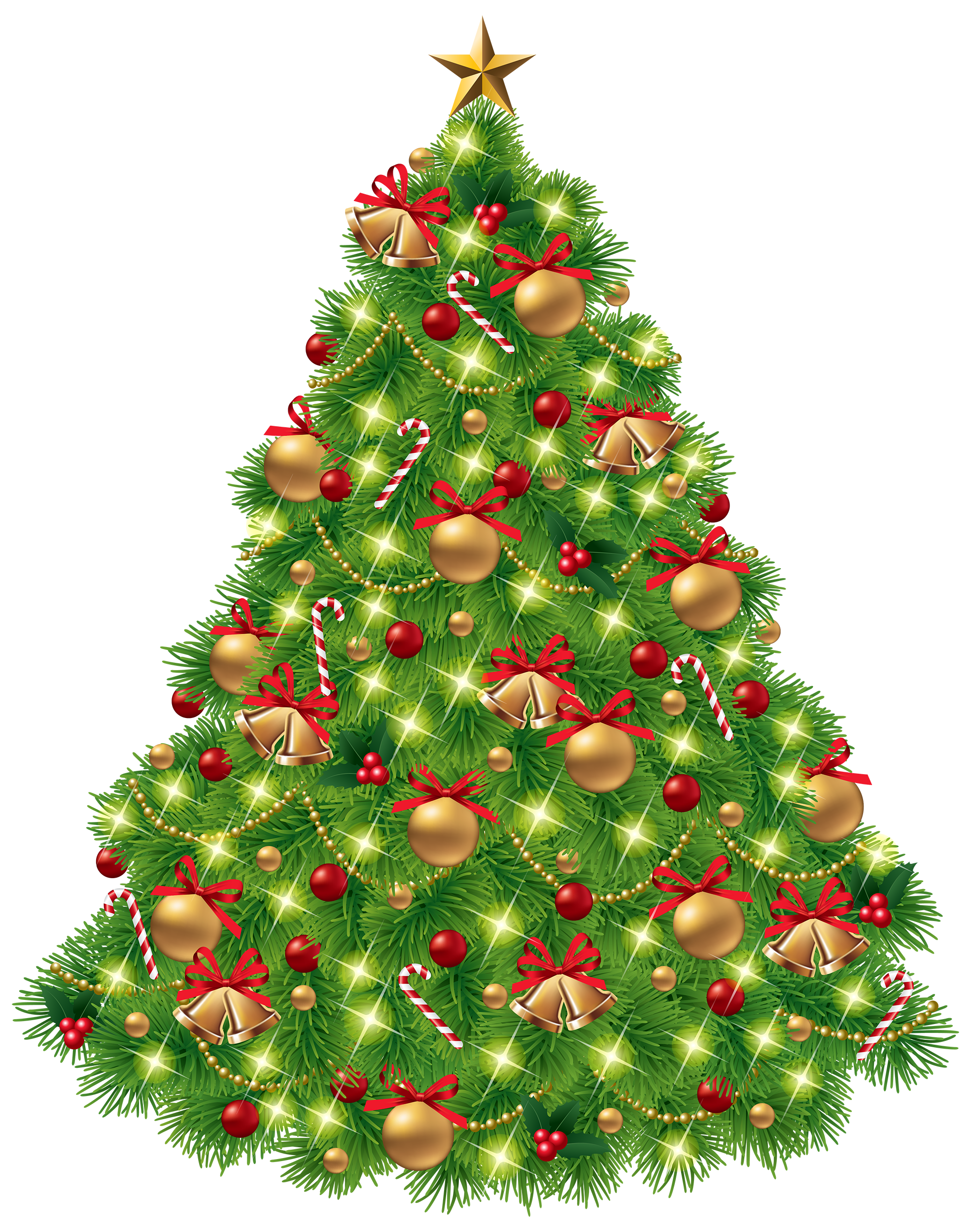 Groene kerstboom PNG Foto