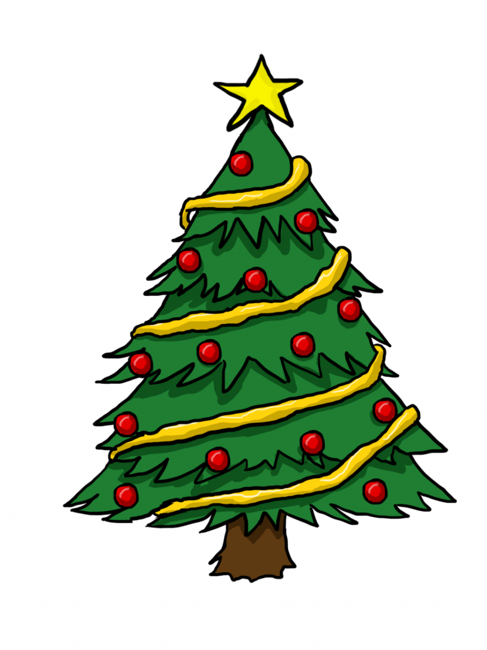 ต้นคริสต์มาสสีเขียว PNG ภาพโปร่งใส