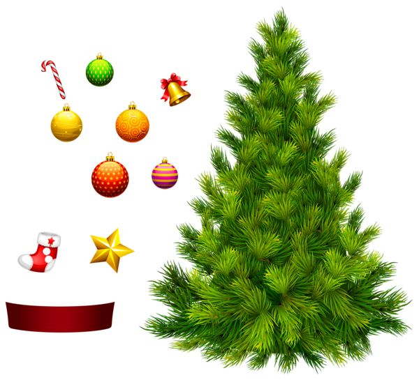 Green Christmas Tree Transparent Background PNG