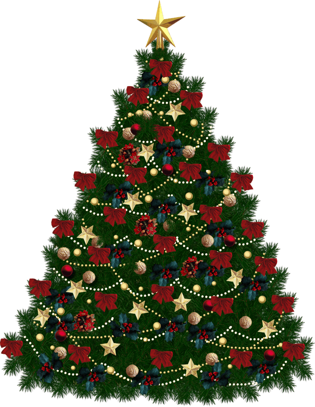 Green Christmas Tree Transparent Image