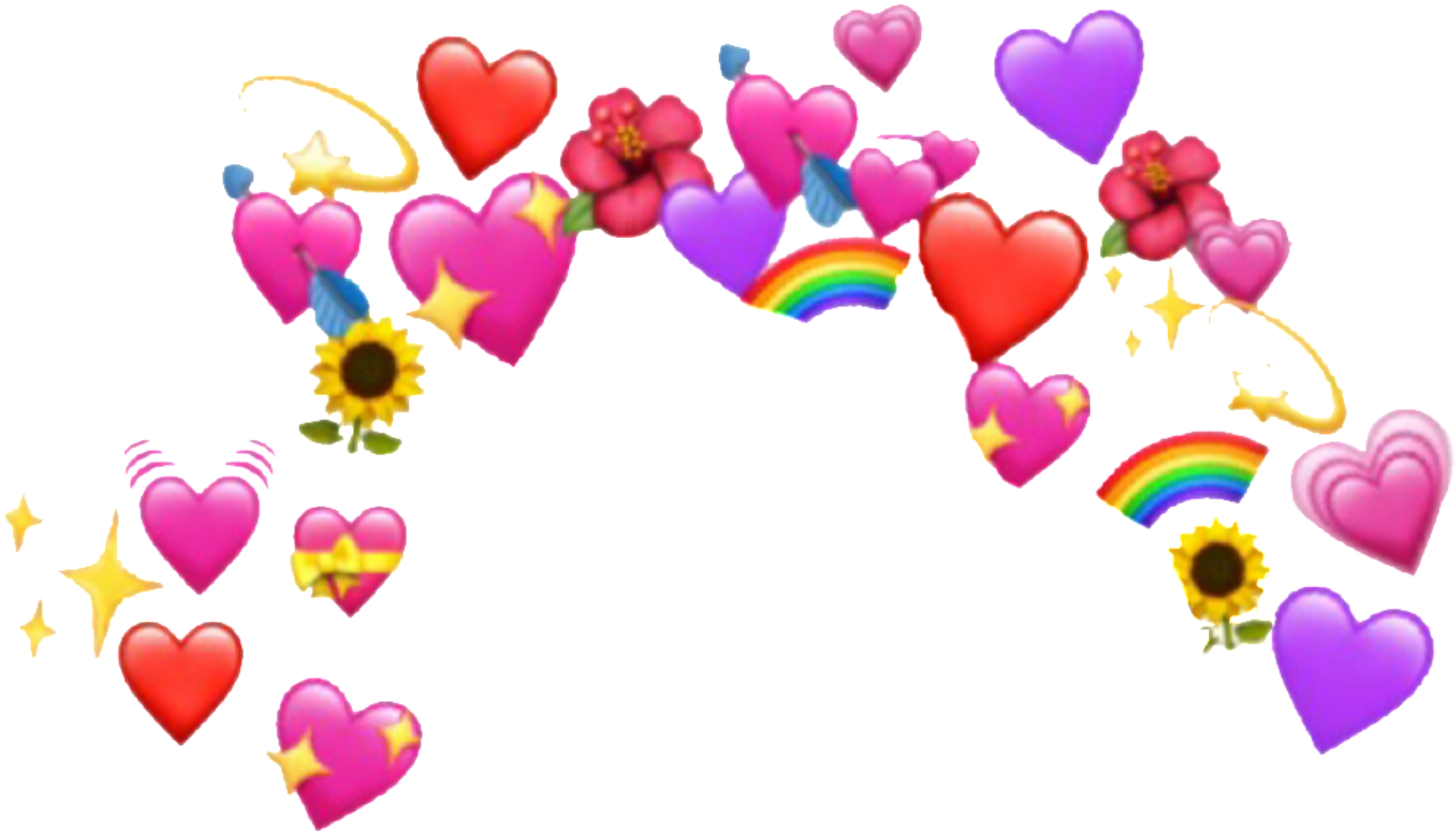 Emoji rose coeur libre image PNG
