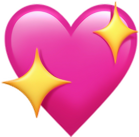 Pink Emoji Heart PNG Background Image