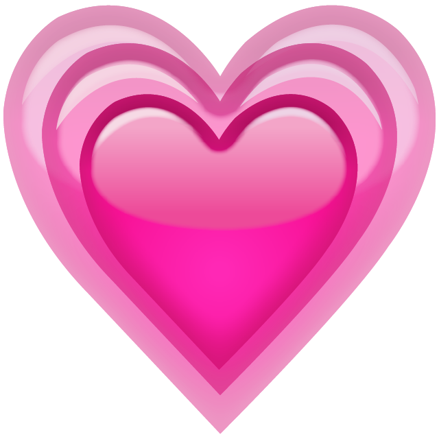 الوردي الرموز التعبيرية القلب PNG صورة خلفية شفافة