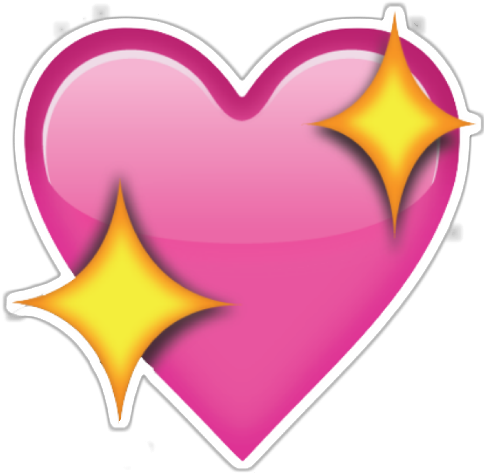 Pink Emoji Heart PNG Image