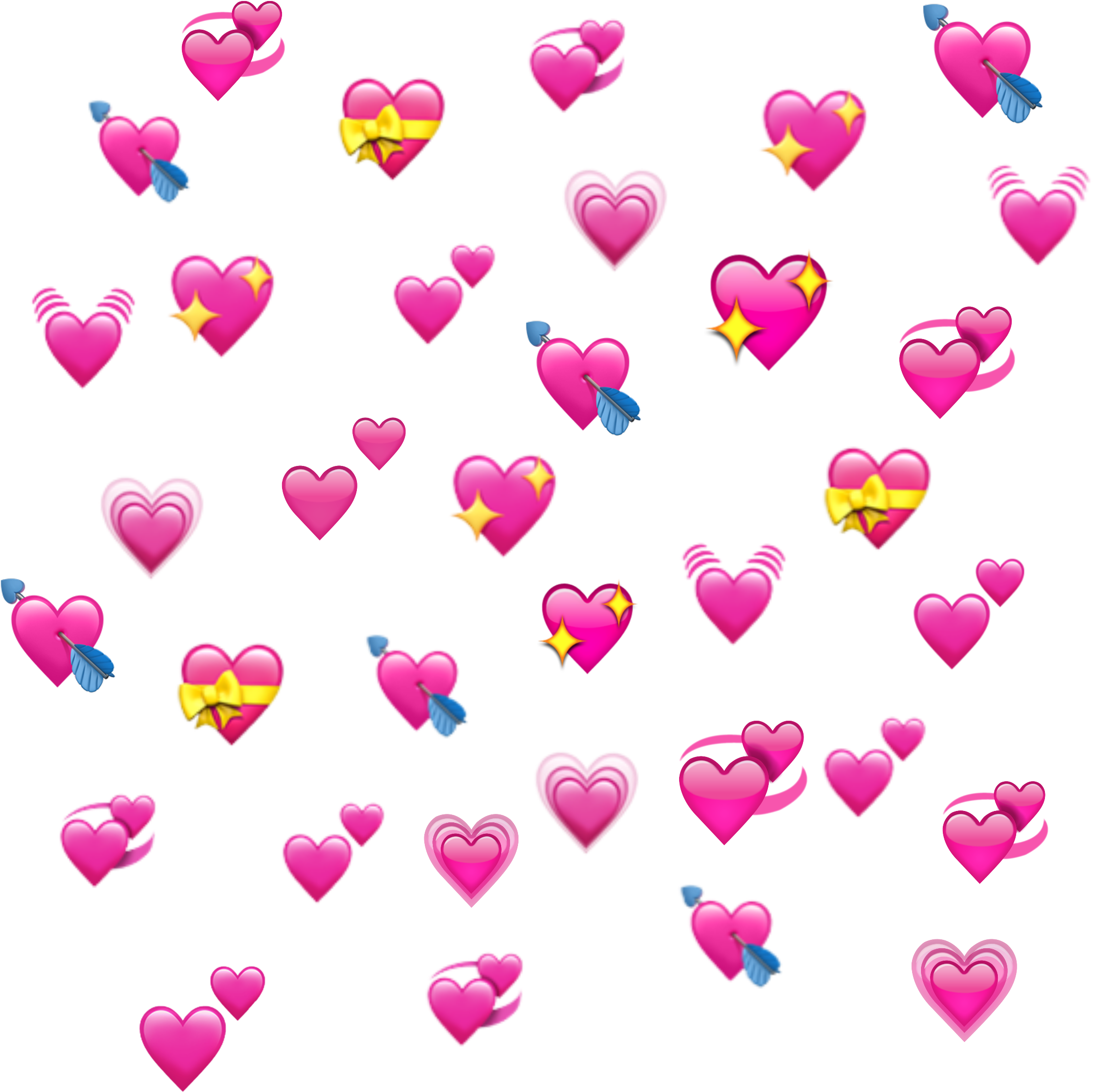 Pink Emoji Heart PNG Photo