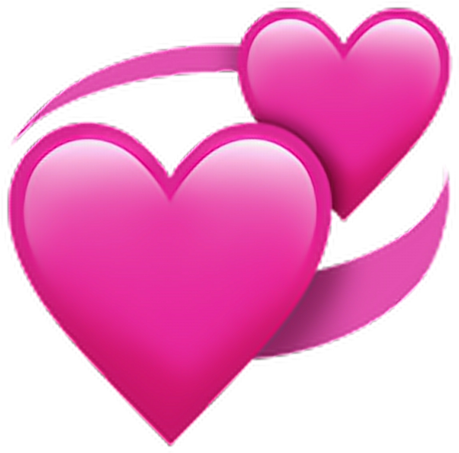 Pink Emoji القلب خلفية شفافة PNG