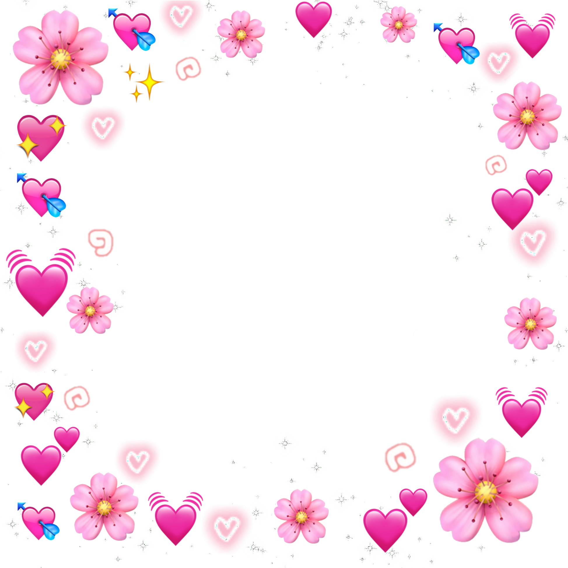 Pink Emoji Heart Transparent Image