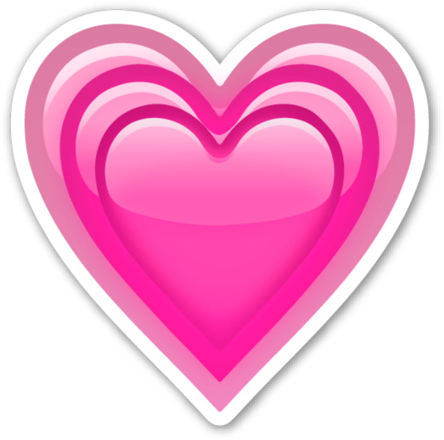 Immagini trasparenti del cuore emoji rosa