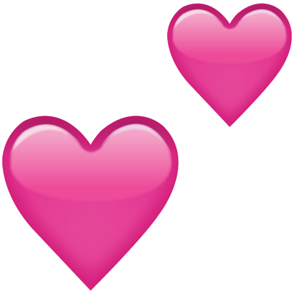 Rosa Emoji corazón Transparente