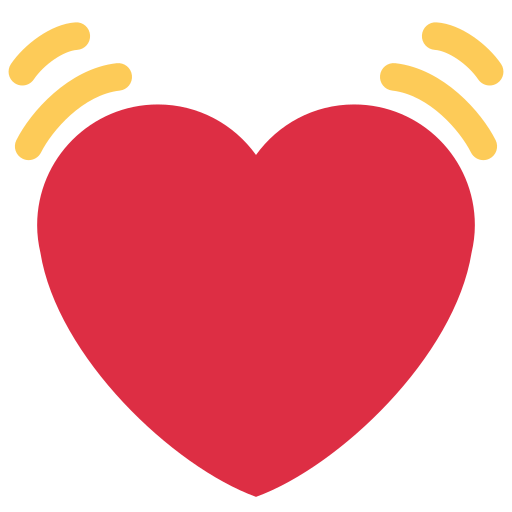 Twitter emoji kalp şeffaf arka plan PNG