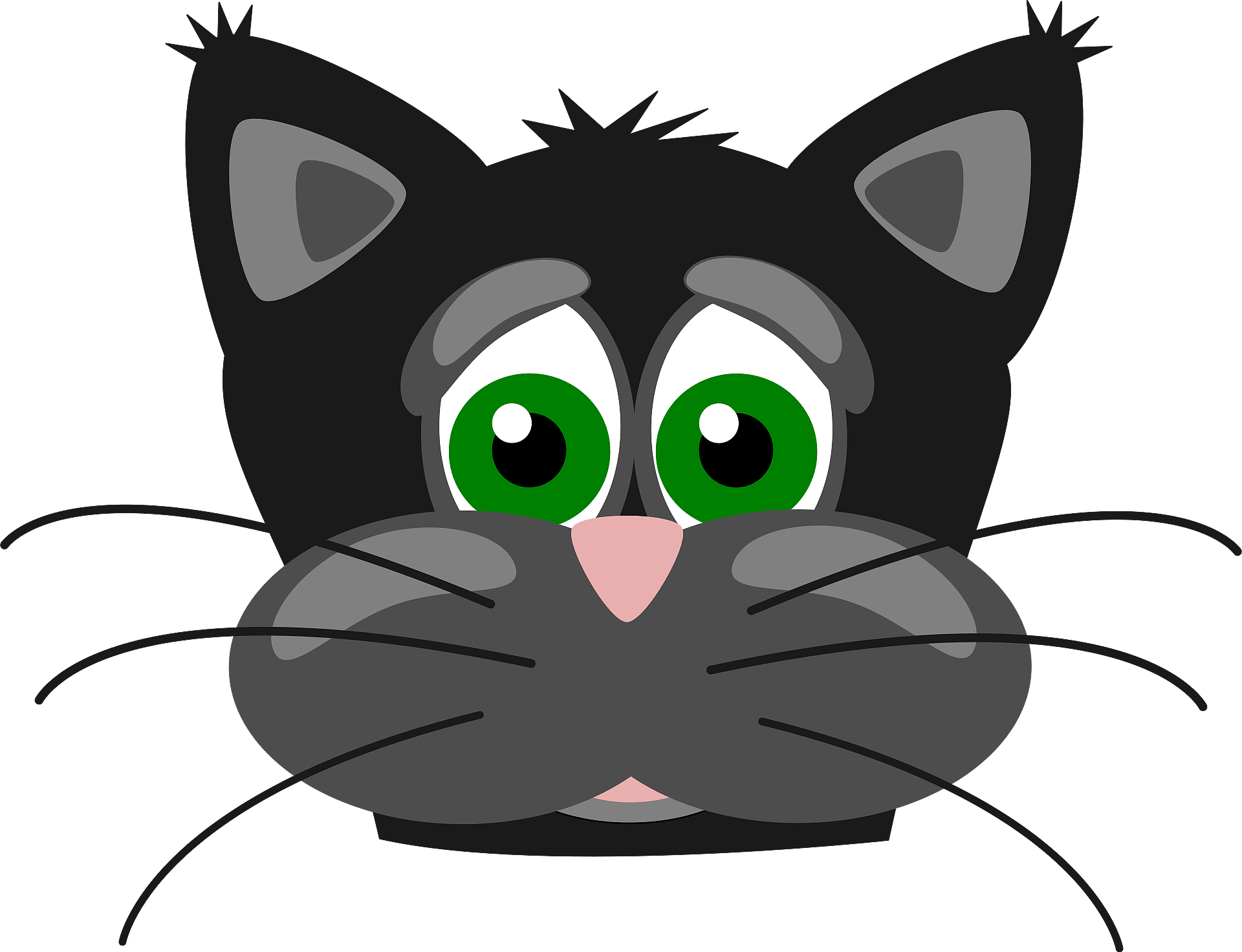 Vektor kucing kartun wajah unduh Transparan Gambar PNG