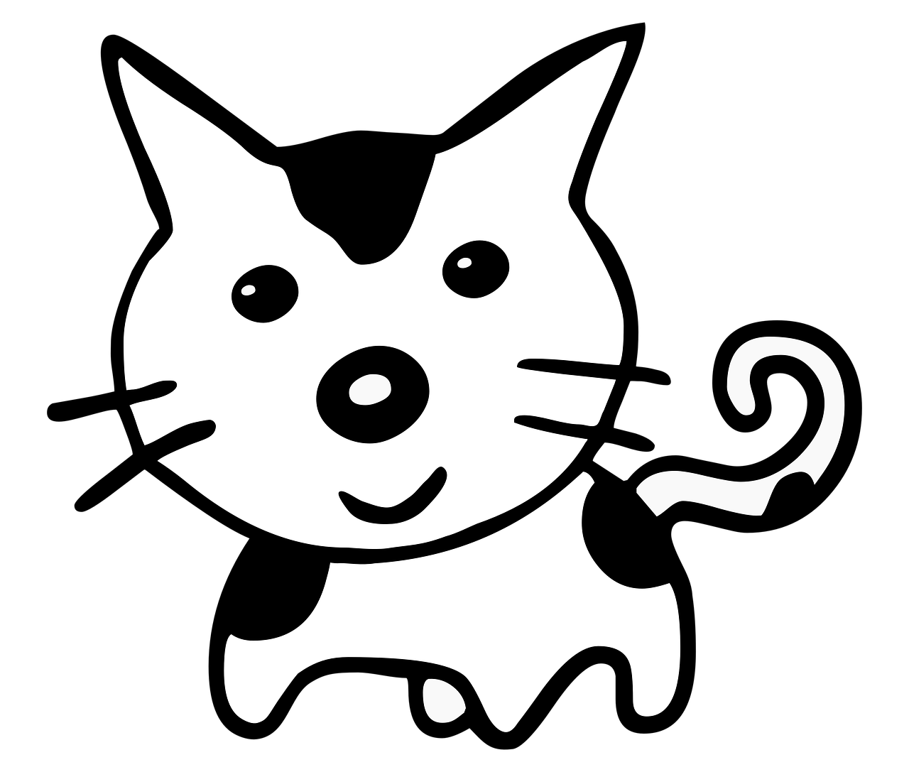 Vektor-Katzen-Cartoon-Gesicht freies PNG-Bild