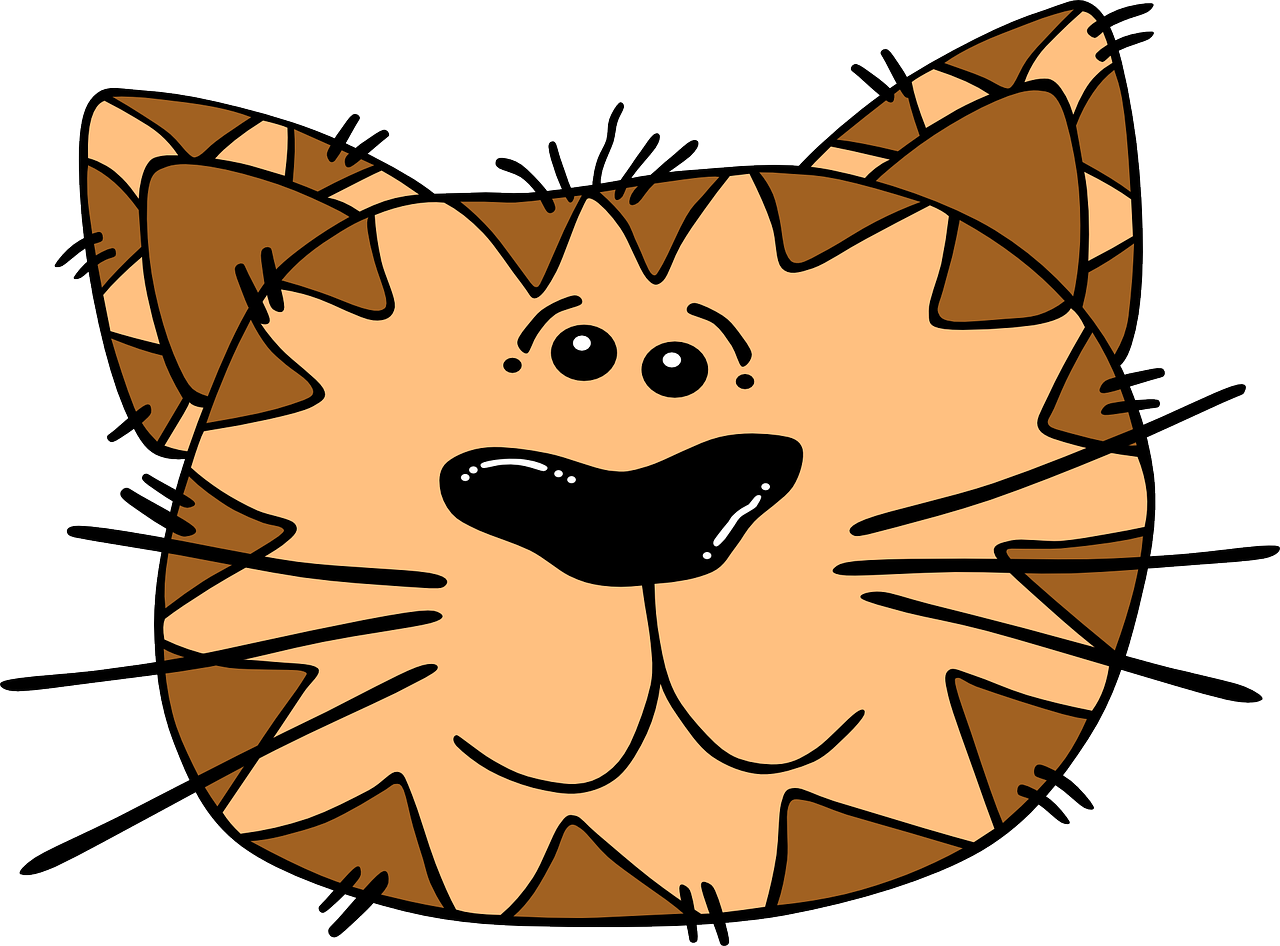 Vector Cat Cartoon Face PNG Download Image