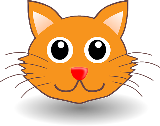 Vektor kucing kartun wajah PNG Gambar latar belakang Transparan