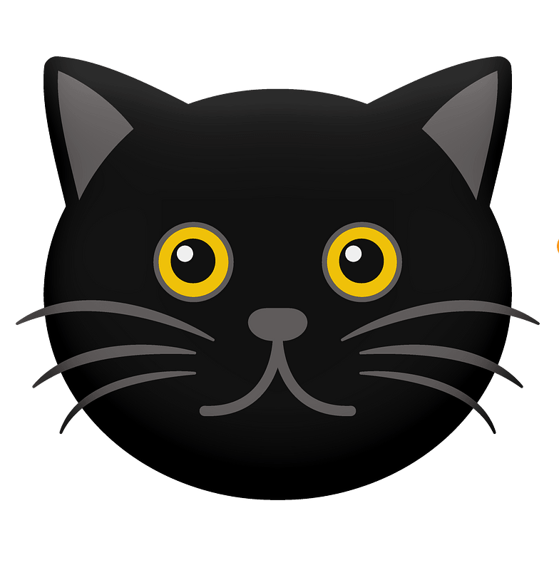 Vector Cat Cartoon Face PNG Photo