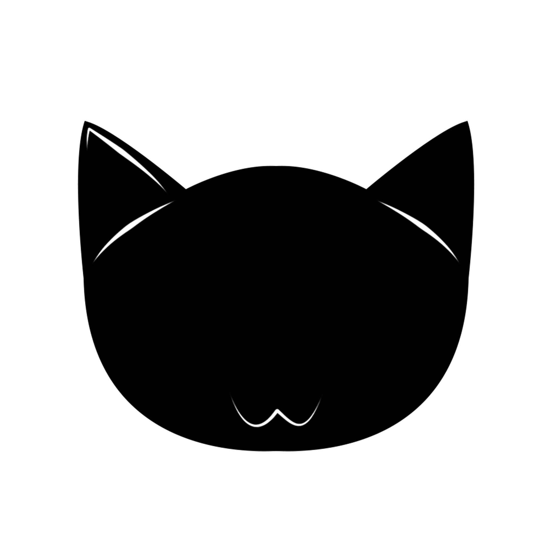 Vector Cat Cartoon Face PNG Pic
