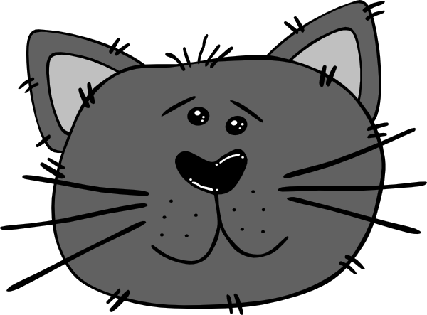 Vector gato cartoon rosto transparente imagens