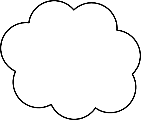 Векторное облако наброски PNG фоновое изображение