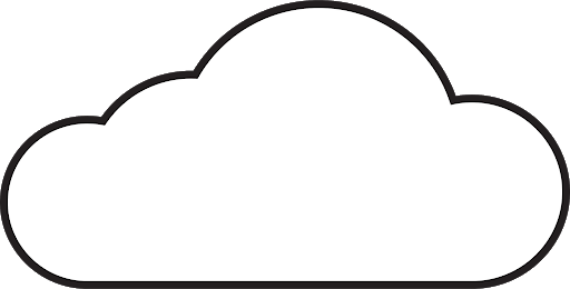 Vector Cloud Outline PNG Image Background