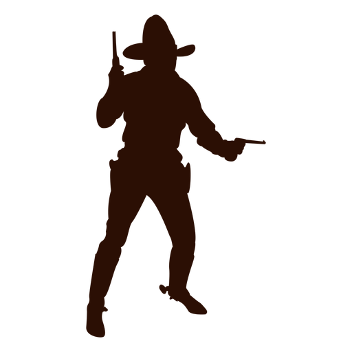 Vecteur Image de Cowboy Silhouette PNG Transparentee
