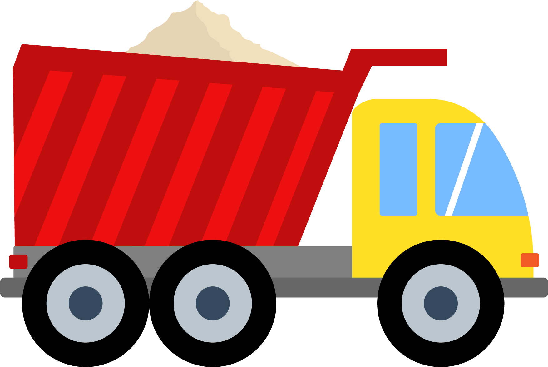 Vector Dump Truck Free PNG Image