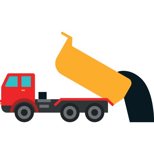 Vektor dump truck PNG latar belakang Gambar