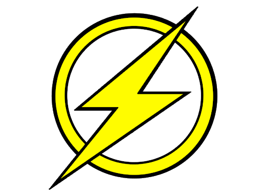Vector Flash-logo Transparante achtergrond PNG