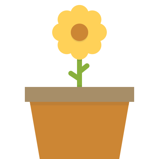 Vektor pot bunga PNG latar belakang Gambar
