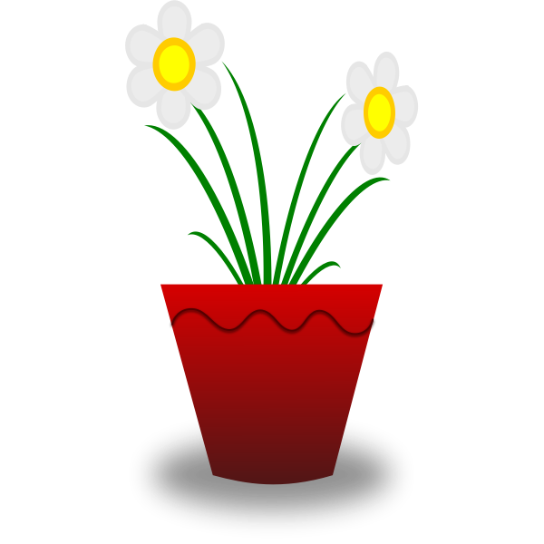 Vektor pot bunga PNG unduh Gambar