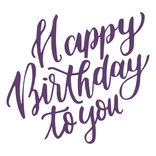 Vector Font Happy Birthday Transparent Image